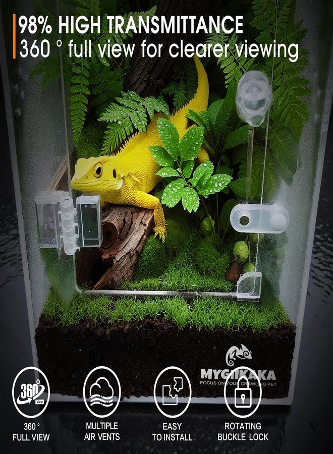 MYGIIKAKA Jumping Spider Enclosure Accessories, Tarantula Spider Box, Bug Cage, Praying Mantis Habitat Enclosure, Snail Insect Terrarium, Caterpillar Habitat (6x6x12 inch) - Image 2